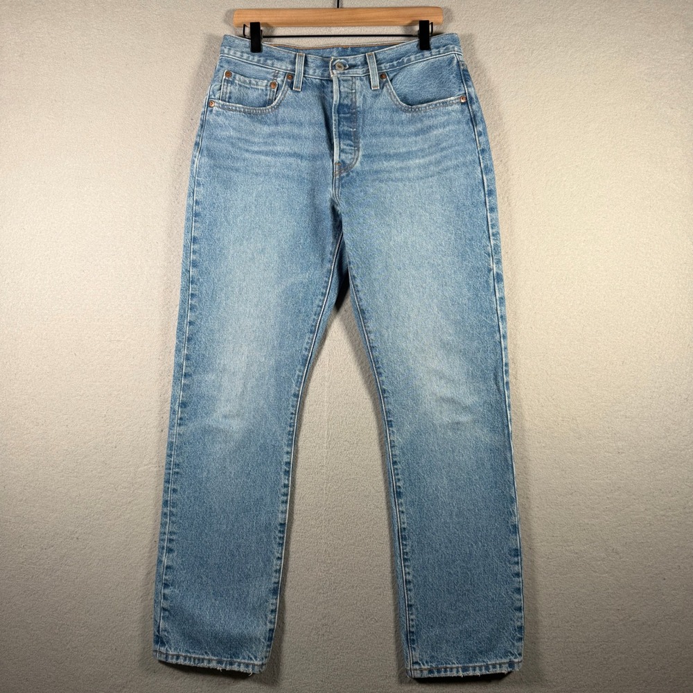 Levis 501 Original Fit Jeans Light Wash Blue Straight Leg 30x30 12501-0495